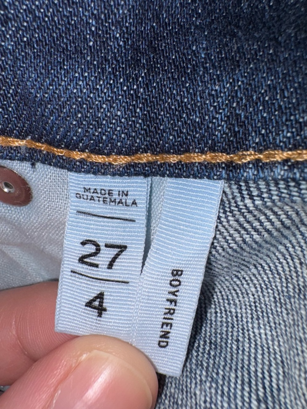 LOFT Dark Blue Boyfriend Jeans Women’s Size 27/4 - Picture 7 of 10